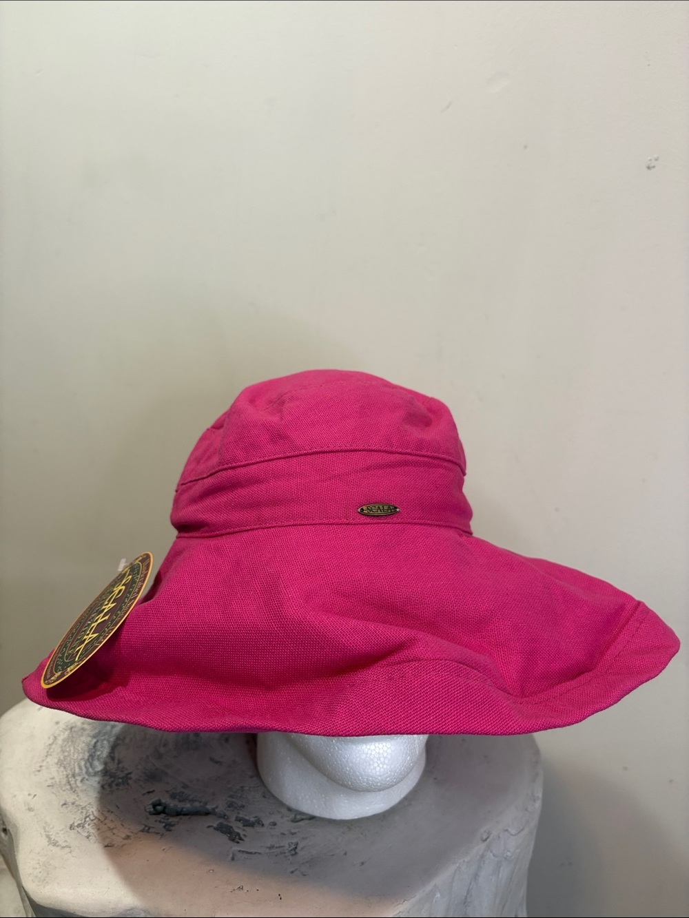 Hot Pink Scala Collezione Women’s "Giana" Cotton Big Brim Sun Hat Cotton Canvas